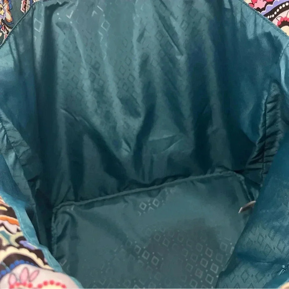 VERA BRADLEY XL OPEN WEEKENDER TOTE BAG BEACH TOTE PAISLEY PINK WHITE BLUE - Picture 6 of 16